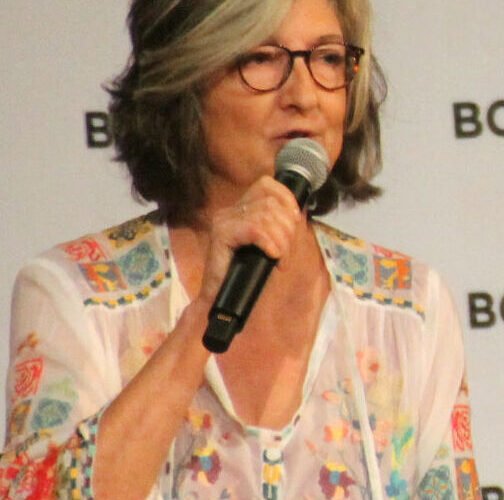 Author Barbara Kingsolver speaking at BookExpo 2018