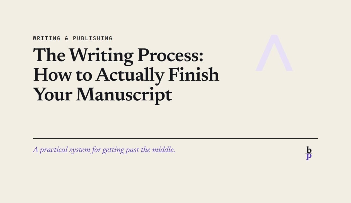 The Writing Process: How to Actually Finish Your Manuscript: a BookPros Writing & Publishing article